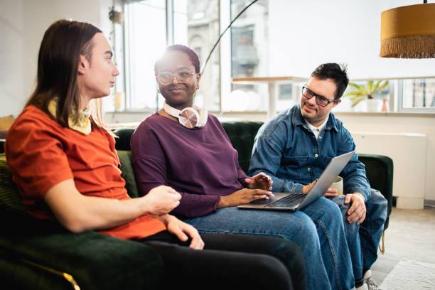 istock Diverse business team freelancing together 1484102130