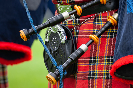 Piper at the Cowal Gathering Highland Games near Dunoon on the Cowal Peninsula, Scotland.