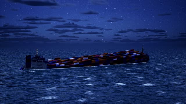 Sinking Cargo Ship in the Night