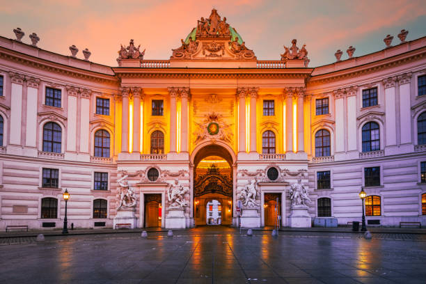 istock Vienna, Austria. Michaelerplatz square, charming Vienna. 1484117637