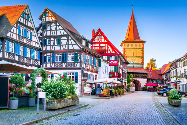 istock Gengenbach, Germany. Sunset in small town, Schwarzwald (Black Forest) 1484117724