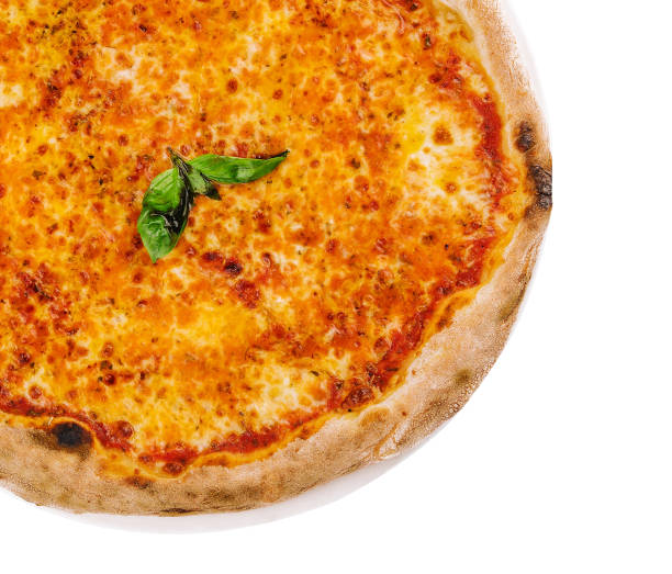 istock Pizza margarita top view. pizza with cheese isolated 1484126623