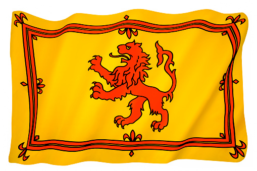 Flag of wales waving with highly detailed textile texture pattern