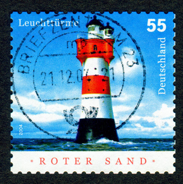 istock Germany stamp: Roter Sand lighthouse - Historical Monument of Engineering in Germany 1484127784