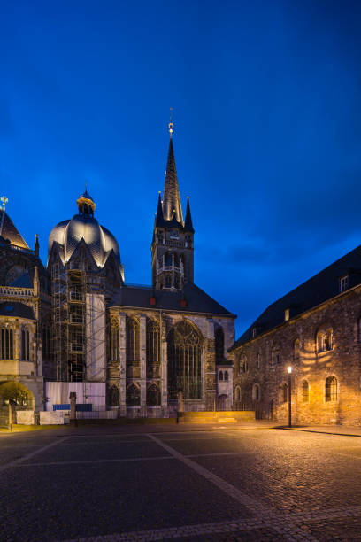 istock Aachen Cathedral With Night Blue Sky 1484129718
