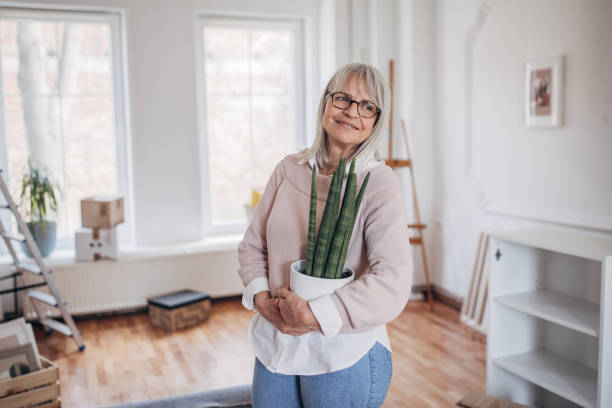 istock Woman in new apartment 1484130026