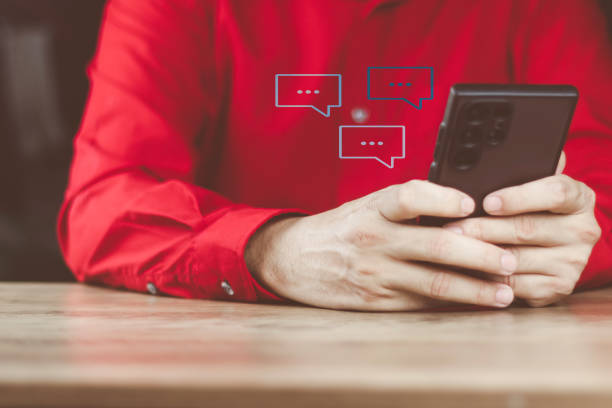 istock Social media technology concept, man hand using smartphone Login to the online network Use social media to do business and marketing payment from home through the Internet. 1484134379