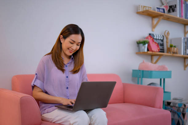 istock Woman is working at home. 1484140928