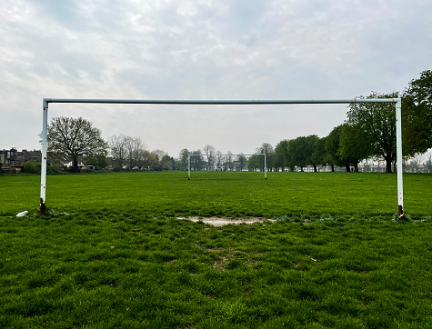 Football pitches in a park in London