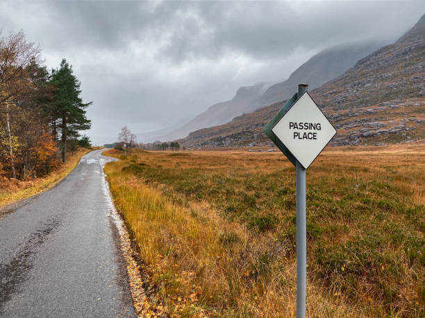 istock Passing place - single track road - Scotland 1484143985