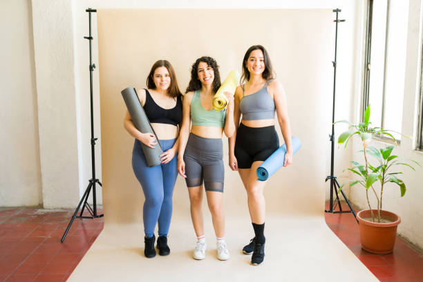 istock Active young woman working out with a body positivity message 1484149147