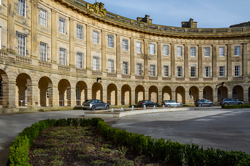 The Crescent - a Grade 1 listed building in the town of Buxton in Derbyshire, England.