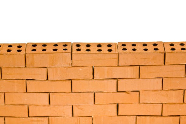 istock Model brick wall - building construction and construction industry concept with copy space 1484152033