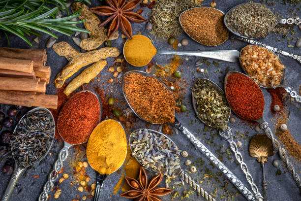 istock Herbs and Cooking Spices on Spoons 1484158281