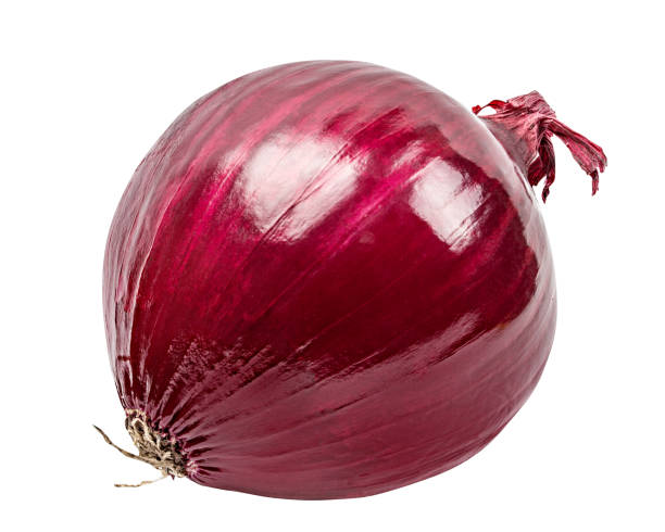 istock Red onion isolated on white background with clipping path 1484167481