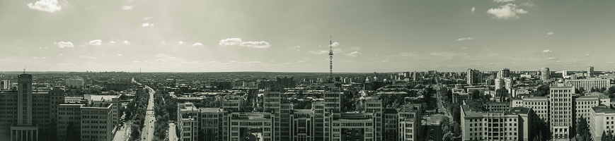 Montreal skyline from top of mount royal