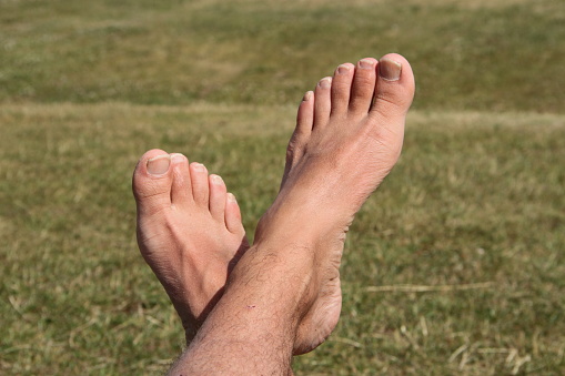 Feet up in the sun