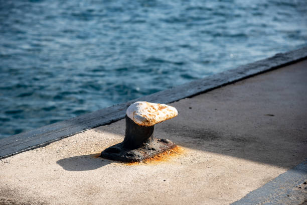 istock Rusty mooring port in Curacao. 1484181332