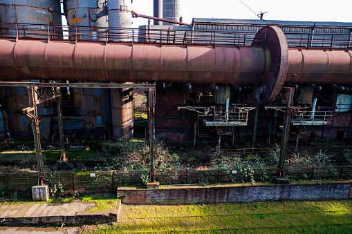 Landschaftspark, a former steelworks converted into a public park in Duisburg, western Germany