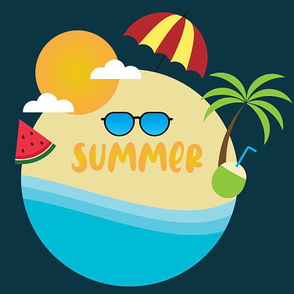 summer concept vector illustration background