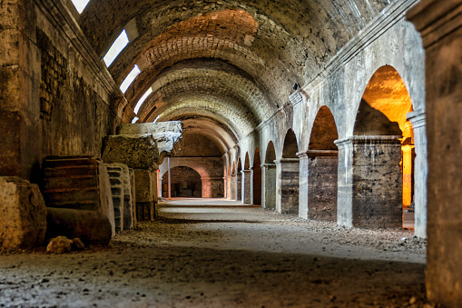 Ancient Roman tunnels in Arles, France