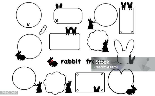 Storefront Frame Rabbit Rabbit Silhouette Frame Stock Illustration - Download Image Now ...