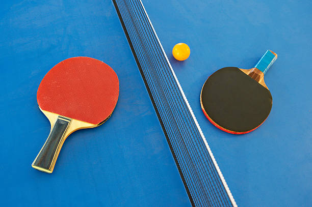 istock Table tennis rackets and ball 148422010