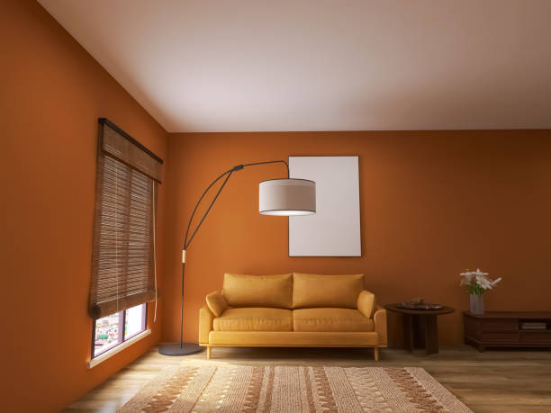 istock Living room interior design 3d render, 3d illustration 1484220450