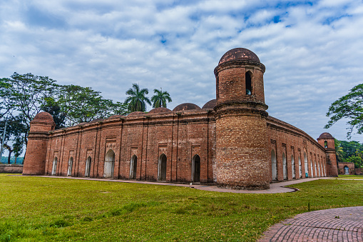 The Sixty Dome Mosque in Bagerhat, Khulna, Bangladesh, Selective Focus