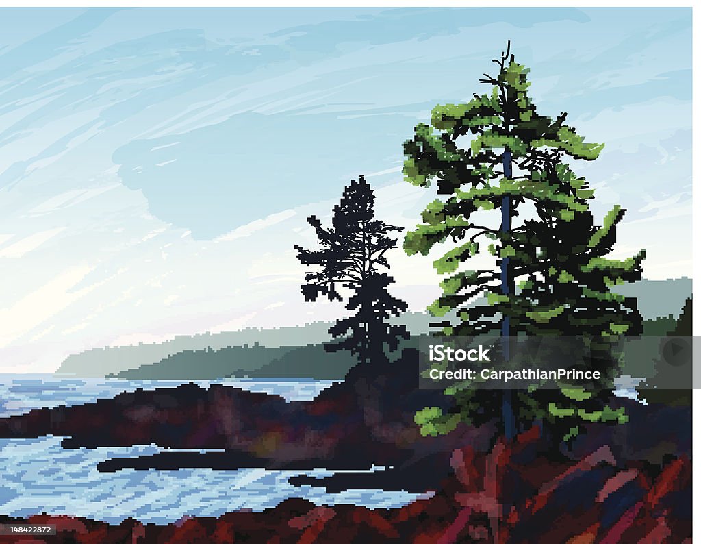 Ilustração de paisagem da Costa Oeste - Royalty-free Ao Ar Livre arte vetorial