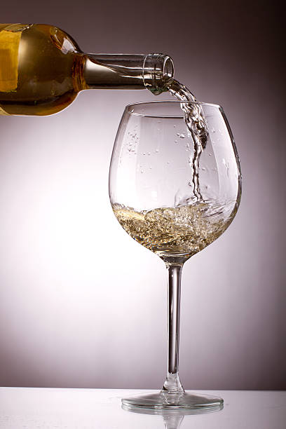 white wine stock photo