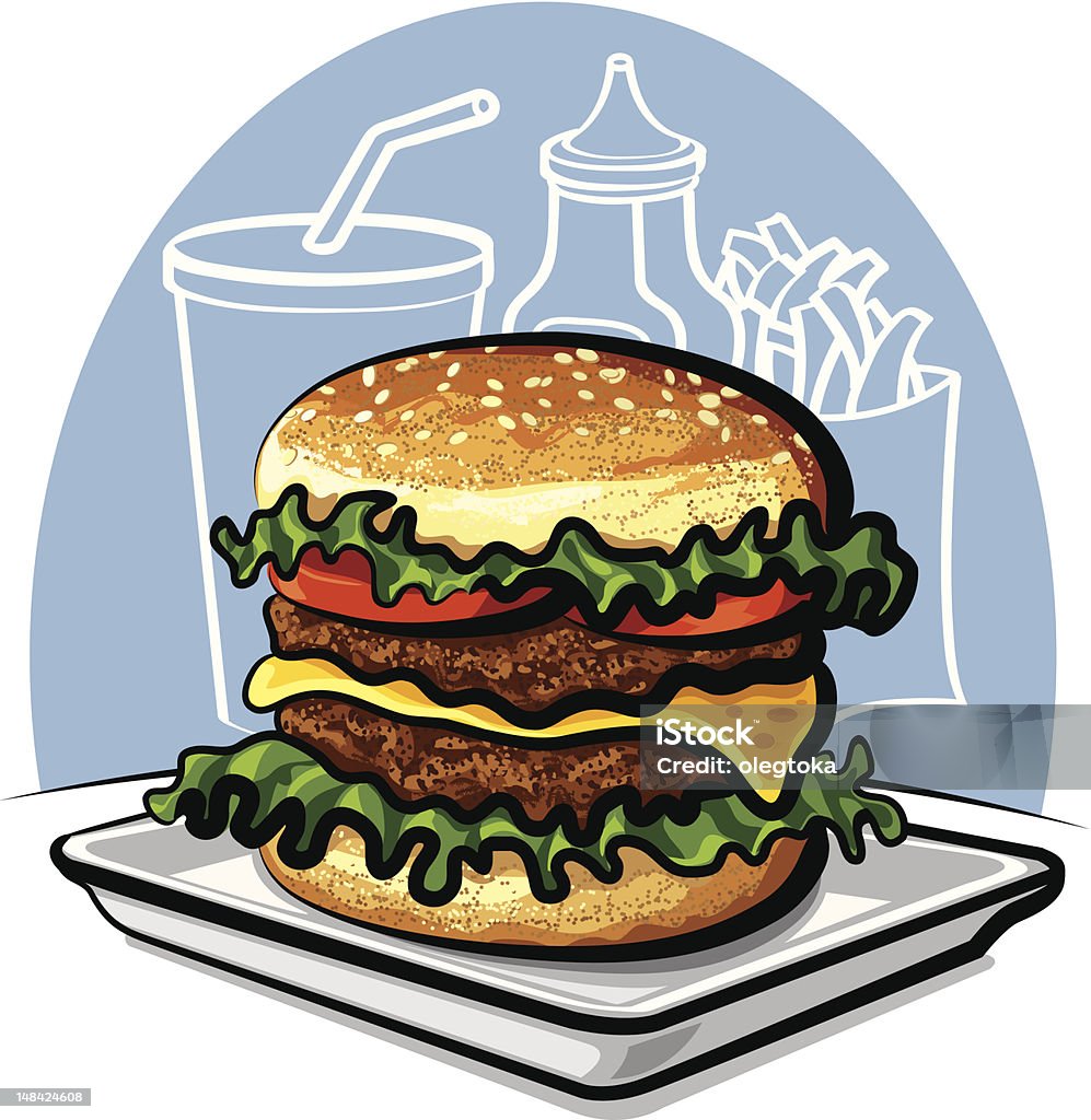 hamburger - clipart vectoriel de Aliment libre de droits