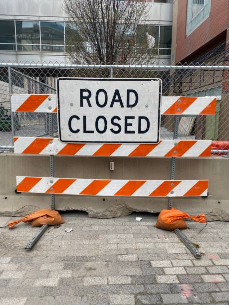istock Road closed street sign 1484249829