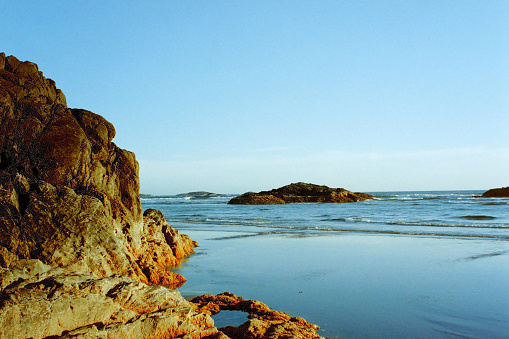 The beach in Tofino, on the west coast of Canada