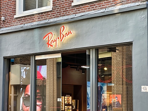 The Hague, netherlands - january 23 2023: store front and sign of a store of ya ban sun glasses