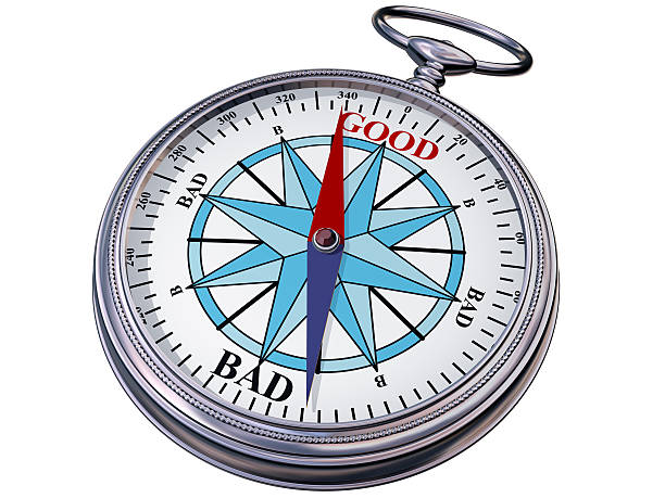 Moral compass stock photo