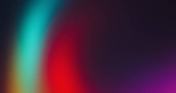 istock Blurred colors grainy background, red blue purple abstract free color forms banner design, copy space 1484259613