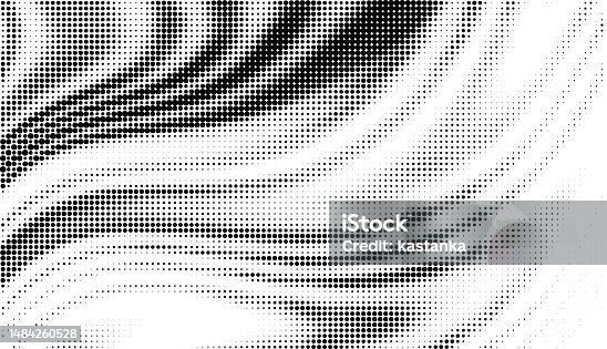 istock Monochrome gradient halftone dots background. Vector illustration 1484260528