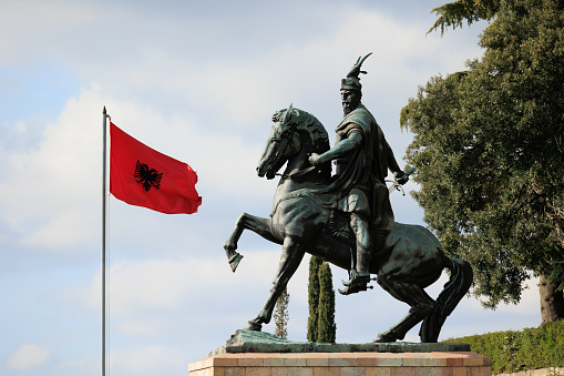 Gengis Khan riding horse monument Mongolia