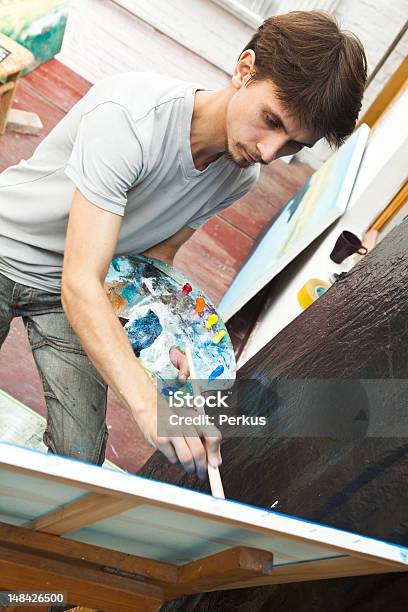 Pintura Foto de stock y más banco de imágenes de Acrílico - Acrílico, Actividad, Arte