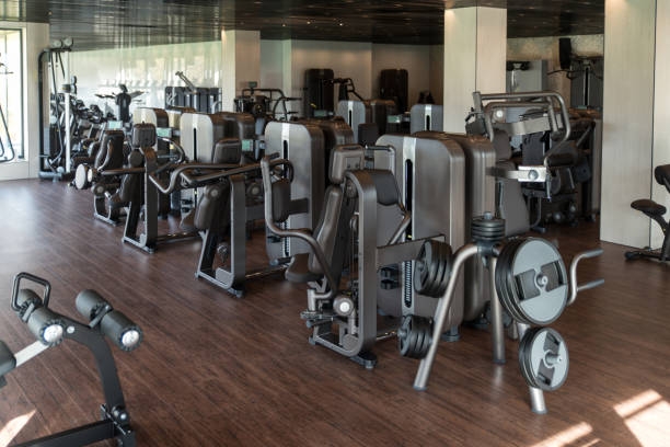 istock Modern Gym Interior With Equipment 1484265394