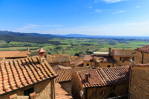 Casale Marittimo Tuscan town rooftop view