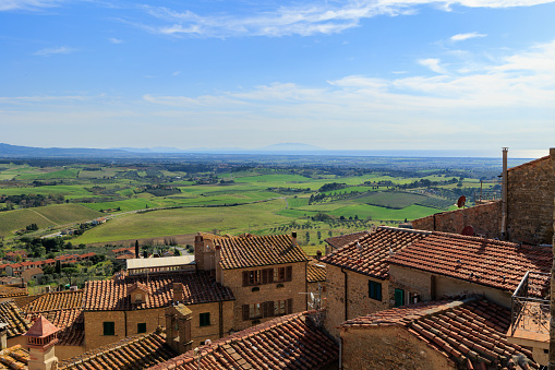 Casale Marittimo Tuscan town rooftop view