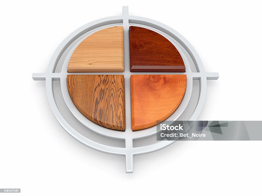 Objetivo de las muestras de diferentes tipos de madera - Foto de stock de Blanco - Artículos deportivos libre de derechos