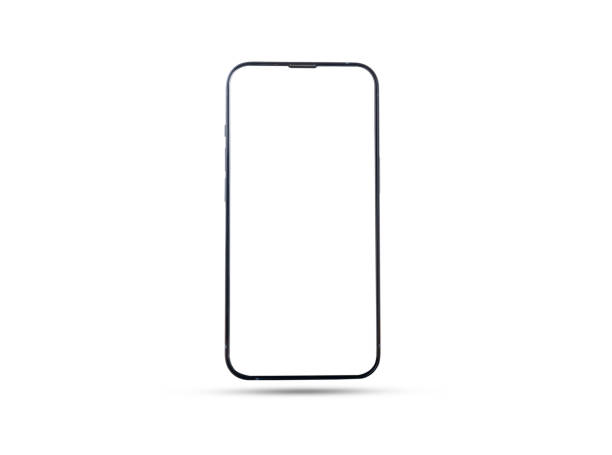 istock Smartphone mockup , Isolated of mobile phone with blank screen frame template on white background. 1484275383