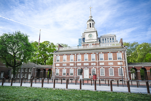 Philadelphia Independence Hall during summer day