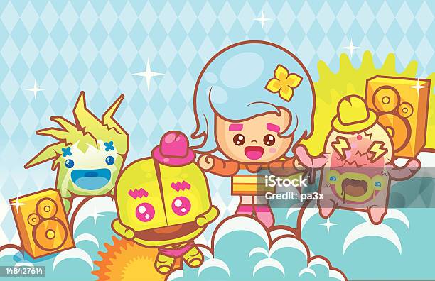 Funny Monsters Band Stock Illustration - Download Image Now - Activity, Adolescence, Adult