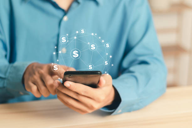 istock Financial technology concept (fintech). Man using smartphone to make online financial transactions via digital network. 1484280465