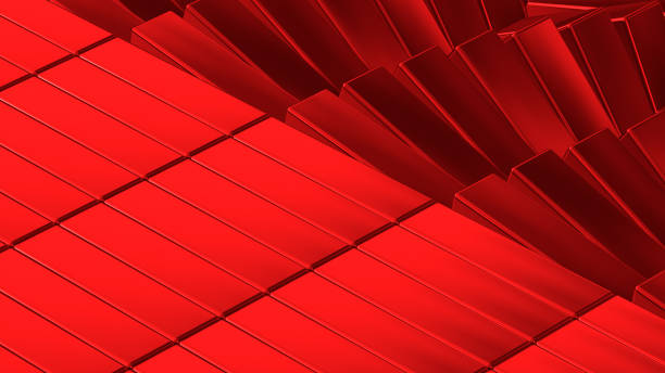 istock Rotated red metal box Floor 1484281787