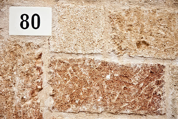 istock 80, Street Number On The Wall 148428625
